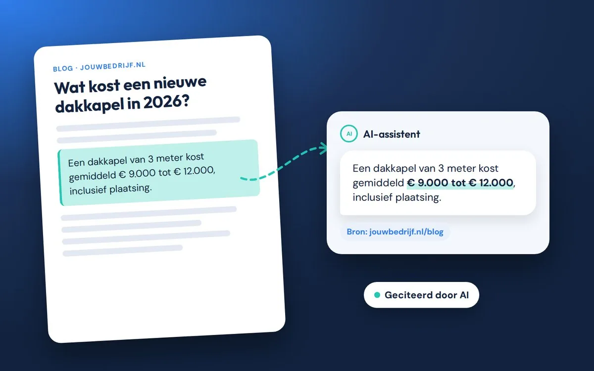Illustratie: een blog die door AI wordt geciteerd